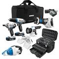 Hart 5 Tool Cordless Power Tool Combo Kit and Hart 270 Piece Mechanics Tool Set Bundle