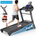 Famistar JK1205 4.0HP Treadmills Clearance 300lbs with 20 Levels Auto Incline 12MPH Fast Speed Controls Portable Treadmill Running Walking Machine Knee Strap Gift