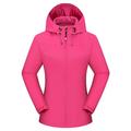 snowsong Womens Jacket Fall Outfits Ladies Solid Hooded Slim Pocket Single Layer Outdoor Jacket Mountaineering Jacket Raincoat Windbreaker Jacket Womens Coats Hot pink 6XL