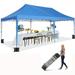 HOTEEL Pop Up Canopy 10x20 Canopy Easy Up Outdoor Tent with Wheeled Bag & Curled Edge Canopy Event Tents for Parties Wedding Backyard Camping Blue