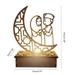 Wooden LED Lamp Ramadan Decoration Portable Eid Ramadan LED Night Light Table Ornament Ideal for Eid Ramadan Decoration