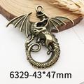 NUOLUX 20pcs Dragon Metal Charms Dragon Pendant Necklace Hanging Pendant DIY Necklace Jewelry Gift