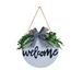Ongmies Room Decor Clearance Gifts Welcome Sign Front for Door Decoration 12 in Round Wood Wreaths Wall Hanging Outdoor Farmhouse Porch for Spring Summer Fall All Seasons Holiday Christmas B
