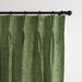 Juno Velvet Caper Pinch Pleat Drapery Panel - Pair 20 x108