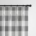 Lumberjack Check Gray/White Pinch Pleat Drapery Panel - Pair 40 x120