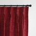 Juno Velvet Red Pinch Pleat Drapery Panel - Pair 20 x144