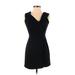 NBD Casual Dress - Mini V Neck Sleeveless: Black Print Dresses - Women's Size X-Small