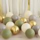 5" Gold Grey Green Party Balloons x 40