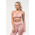V3 Apparel Womens Excel Seamless Scrunch Sports Bra - Pink Polyamide - Size Small