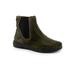 Wide Width Women's Albany Boot by SoftWalk in Dark Green Suede (Size 7 W)