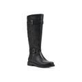 Women's Madilynn Tall Calf Boot by White Mountain in Black Smooth Fur (Size 9 M)