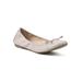 Women's Sunnyside Ii Casual Flat by White Mountain in Bone Smooth (Size 11 M)