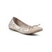 Women's Sunnyside Ii Casual Flat by White Mountain in Antique Gold Print (Size 9 M)