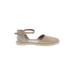 Cordani Flats: Tan Print Shoes - Women's Size 36 - Almond Toe