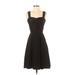 White House Black Market Cocktail Dress - A-Line: Black Solid Dresses - Women's Size 0