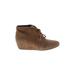 Nine West Ankle Boots: Brown Solid Shoes - Women's Size 6 1/2 - Almond Toe