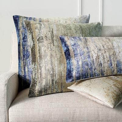 Evie Velvet Decorative Pillow Cover - Blue, Blue Square (22