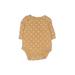 Baby Gap Long Sleeve Onesie: Gold Polka Dots Bottoms - Size 0-3 Month