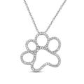 Sterling Silver Diamond Accent Dog Paw Pendant Necklace, 18"