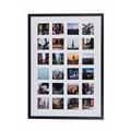 Wall Space A1 Multi Aperture Frame 4x4 / Matt Black Frame/White 4 x 4 Inch Mount to fit Twenty Four Photos / 24 Photos/Instagram Picture Frames/Multiple Photos 4 x 4 Inch/Instant Photo Frames