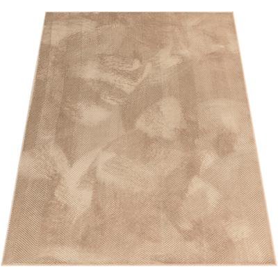 Teppich PACO HOME "Haarlem 941", beige, B:80cm H:17mm L:150cm, Polyester, Teppiche, Kurzflor, Uni Farben, Hoch-Tief Effekt, geometrisch, weich & kuschelig Image