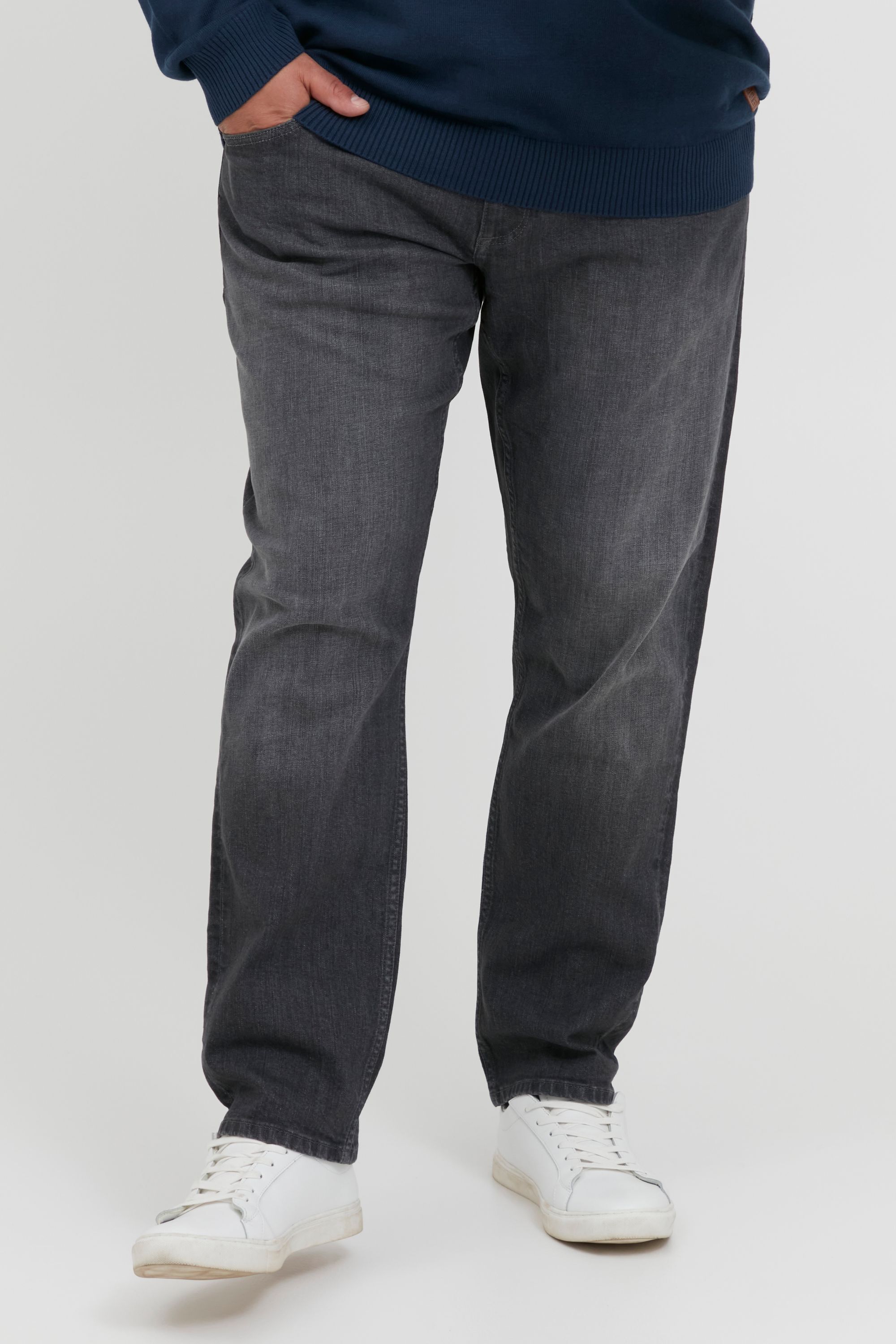 5-Pocket-Jeans BLEND "BHJoe Big & Tall", Herren, Gr. 42, Länge 30, denim dunkelgrau, Jeans, 98% Baumwolle, 2% Elasthan, unifarben, regular fit lang, Jeans 5-Pocket-Jeans, Klassische Jeanshose Regular-Fit in großen Größen