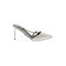 Giuseppe Zanotti Mule/Clog: Slip On Stilleto Chic Ivory Solid Shoes - Women's Size 42 - Pointed Toe