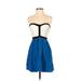 Parker Casual Dress - Mini: Blue Print Dresses - Women's Size X-Small