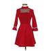 Zara Basic Casual Dress: Red Dresses - Women's Size Small