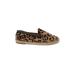 Steve Madden Flats: Slip-on Wedge Boho Chic Brown Leopard Print Shoes - Women's Size 8 - Almond Toe
