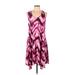 Shoreline Casual Dress - A-Line Scoop Neck Sleeveless: Pink Dresses - Women's Size Large