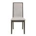 Wildon Home® Dejhanae Beige & Dark Grey Side Chairs Set Of 2 Wood/Upholstered/Fabric in Brown/Gray | 39.5 H x 19.75 W x 24.5 D in | Wayfair