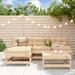 Union Rustic Khaley Outdoor Seating Group w/ Cushions Wood in Brown | 27.8 H x 24.4 W x 24.4 D in | Wayfair 65C0AB6AD7504EDCBEEFA05DC5A40A25