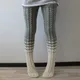 Chaussettes sur le genou avec câble pour femme bas gris et blanc chaussettes hautes chaussettes