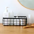 Panier de rangement en métal noir et blanc bureau paniers de tri cosmétique organisateur de pot