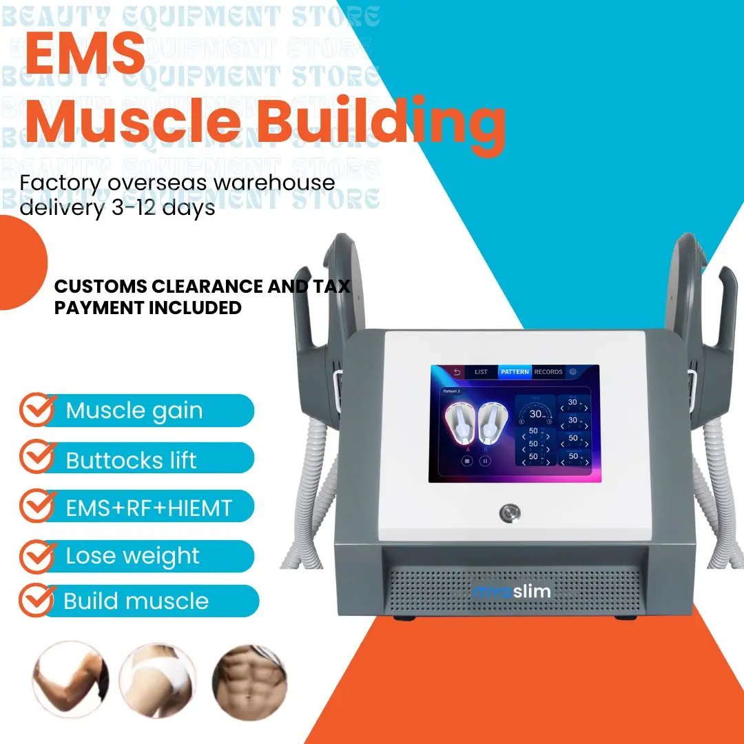 Haute intensité Portable perte de poids Nova sculpte électromagnétique Stimulateur musculaire EMS BodySculpting 2 poignée Machine de beauté