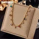 DIEYURO – collier multicolore en acier inoxydable pour femmes 316L cristal Zircon à la mode