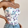 Corsetti Sexy donna Shaper Camis Underbust Body abbigliamento donna Casual Bustier Ladies Crop top