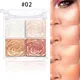 1 Pcs Shadow Blush Makeup Makeup Face Blusher Powder Beauty Highlighter Palette Makeup Glitter Face