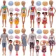 Barbies&Kelly Doll Clothes Fashion Cheap Dress Hat Barbies Ken Doll Couple Suits for Barbies Kelly