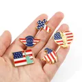 United States National Flag Enamel Pins US America Soldier Veteran Statue of Liberty Souvenir Badge