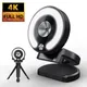 4k Webcam Full HD 2k Mini-Kamera mit Füll licht Laptop PC Computer Live-Übertragung Kamera Video Web