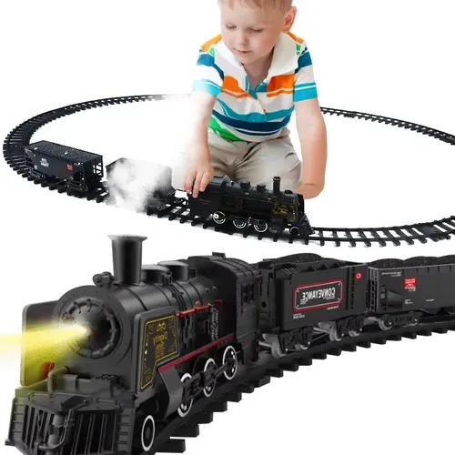 Zug-Set-elektrische Zug Spielzeug w/Rauch. Licht und Geräusche Zug sätze für Jungen mit Dampflok
