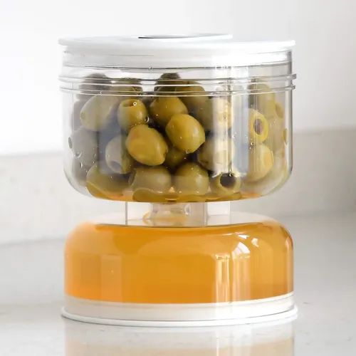 Essiggurken Glas trocken und nass Spender Essiggurke und Oliven Sanduhr Glas Gurken behälter für