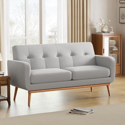 HUIMO Sofa Couch for Two People Tufted Fabric Upholstered Sofa