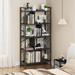 5 Shelf Bookcase with Metal Frame for Living Room - 29.1"D x 11.8"W x 61"H