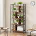 5 Shelf Bookcase with Metal Frame for Living Room - 29.1"D x 11.8"W x 61"H