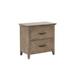 29 Inch Rustic Nightstand, 2 Drawers, Reverse Diamond Pattern, Rich Brown