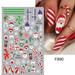 New Christmas Nail Stickers Cross Border Cute Cartoon Santa Claus Snowflake Elk Back Glue Nail Stickers