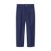 HAOTAGS Boys Pull-on Relaxed Fit School Uniform Pant Zipper Closure With Button Casual Stright Type Pants Navy Size 3-4 Years
